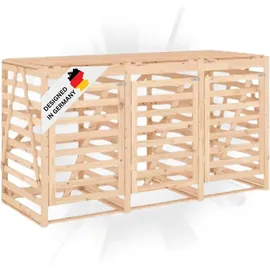 deluke Mülltonnenbox BOUMI 240 x 91,5 x 128,5 cm natur