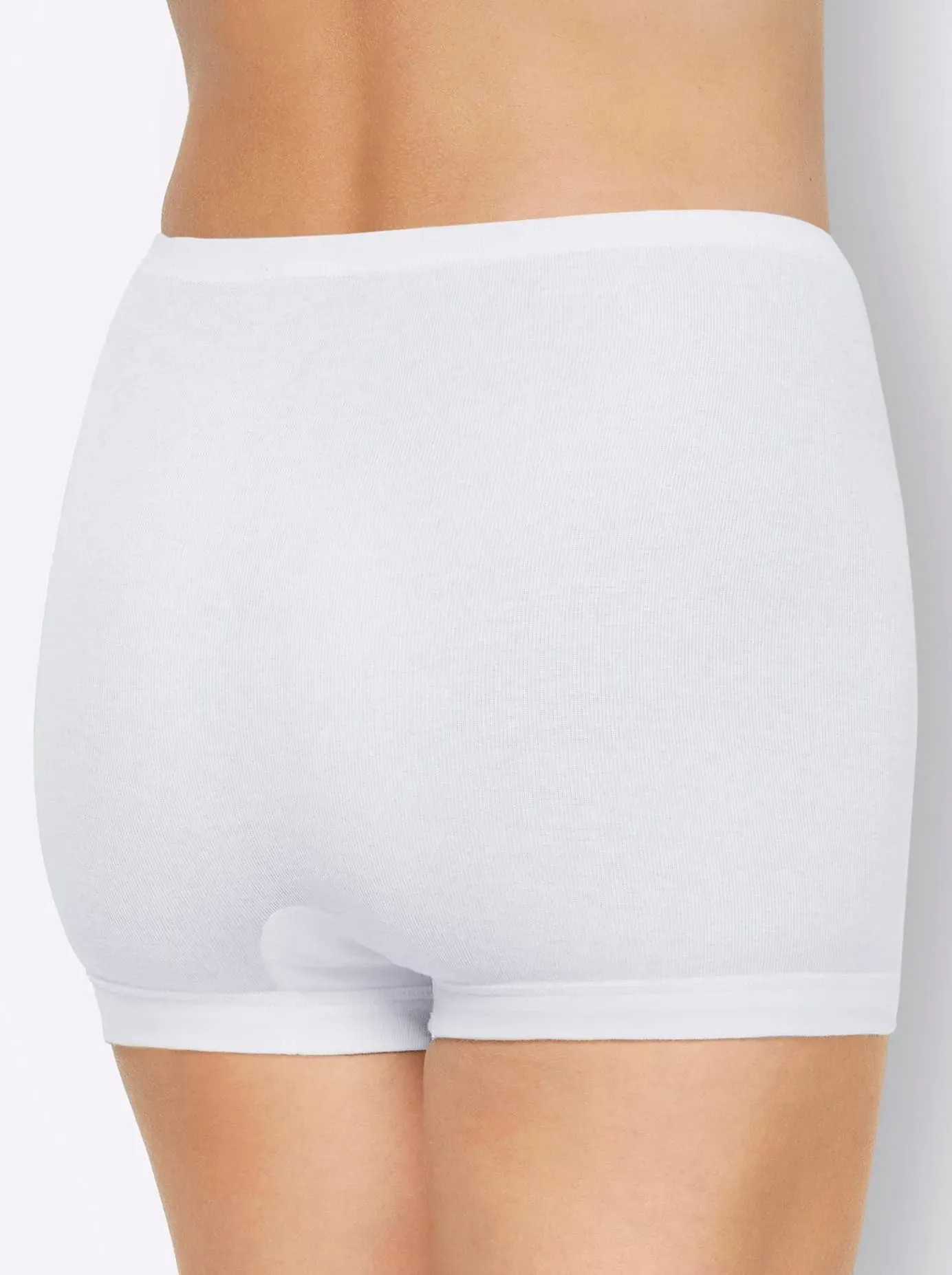 Pagenschlüpfer, Damen, Gr. 50, 4 Stk., weiß, 100% Baumwolle, Unterhosen