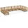 vidaXL 10-tlg. Garten-Lounge-Set Massivholz Kiefer - Braun
