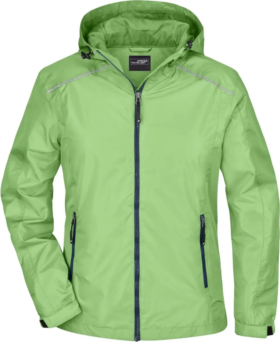 James & Nicholson Damen Regenjacke Regen-Jacke JN1117 spring green/navy L
