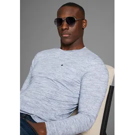 Bruno Banani Langarmshirt in blau melange), | Gr.: XL