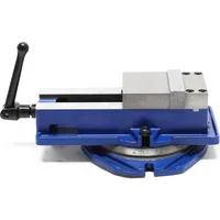 Wiltec Präzisions-Maschinenschraubstock 100mm mit Drehtisch für exaktes Arbeiten, Werkbank