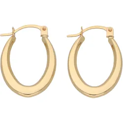 Paar Creolen VIVANCE "zeitlos", gelb (gelbgold 375), Ohrringe, Damen, Gelbgold 375