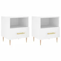 VidaXL Nachttische 2 Stk. Weiß 40x35x47,5 cm Holzwerkstoff