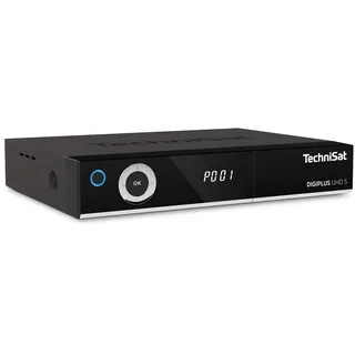 TechniSat DIGIPLUS UHD S - 4K Sat Receiver mit Twin Tuner (DVB-S, DVB-S2, PVR Aufnahmefunktion, WLAN, LAN, CI-Plus, USB) schwarz