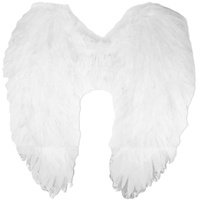 Flügel zum Engel Kostüm Weiß 65 x 65 cm - Tolles Accessoire zu Weihnachten, Christkind oder Theaterauftritt