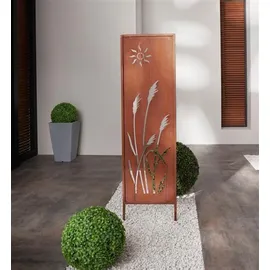 Dekoleidenschaft Gartenstecker Schilf 117 cm Braun