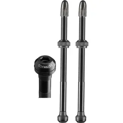 Schwalbe Tubeless Ventil Aluminium SV - 2er Set Schwarz Modell 2023
