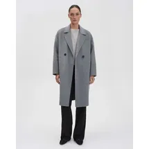 Someday Wollmantel VALMERA Regular aus exklusivem Doubleface ashy Grey Melange, 42