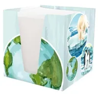 Notizklotz "World", 70 g/qm, 92 x 92 x 92