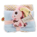 NICI Gift Set with 2 muslin cloths Baby-Geschenkset Mädchen Mehrfarbig