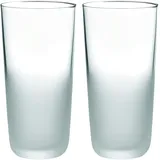 Stelton Frost Glas no. 2, 2 stck. Wassergläser, Edelstahl, Transparent, 12.5 x 6.5 x 13 cm
