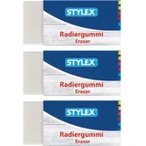 Stylex Radiergummi, für Blei-und Buntstifte, 3 St. Auf Blisterkarte