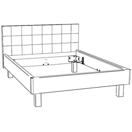 Hasena Polsterbett Noemi Farbe: Nussbaum, geölt, Bezugsfarbe: Buffalo shale, verschiedene Größen