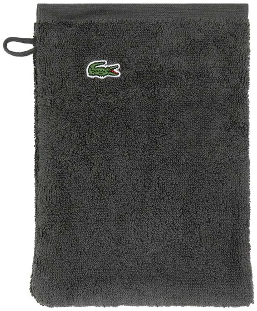 Lacoste Frottier Handtücher Lecroco Waschhandschuh 15x21 cm | bitume - grau