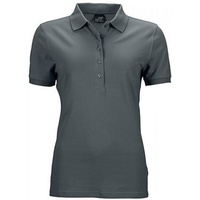 James & Nicholson Damen Elastic Piqué Poloshirt JN709, graphit,