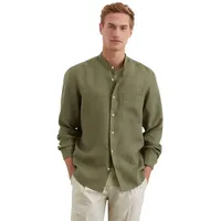 Marc O'Polo Regular Fit Freizeithemd aus reinem Leinen, Oliv,
