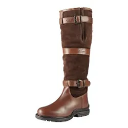 Outdoor Stiefel Highlander - wasserdicht, Wildleder, verstellbar, Kunstpelz-Futter, braun, Gr. 43