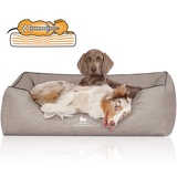 Knuffelwuff Tierbett Hundebett Rockland, Orthopädisch grau 75 cm x 105 cm