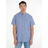 Tommy Jeans Kurzarmhemd »TJM REG MAO LINEN BLEND SS SHIRT«, Gr. L - N-Gr, Charmed, , 28714013-L N-Gr