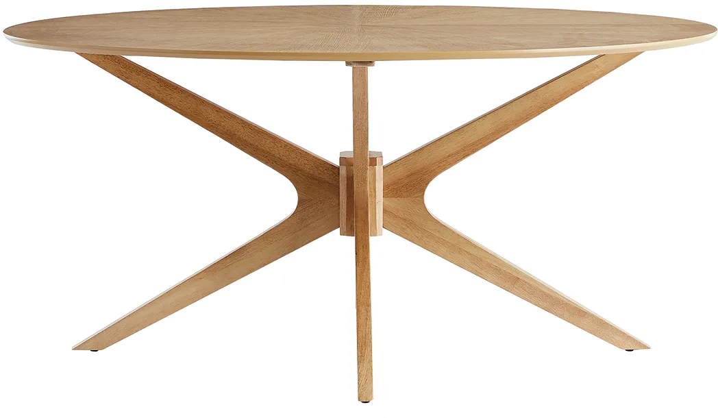 Table à manger design ovale chêne L160 cm DIELLI