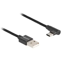 DeLock USB 2.0 Kabel Typ-A Stecker USB-C Stecker Schwarz