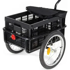 Wiltec Fahrrad Lastenanhänger 145x57,5x73 cm grau 2023