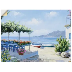 Wandbild ARTLAND "Toller Meeresblick", blau (farbe bild(er): blau), B:40cm H:30cm T:0,1cm, Dekorfolie, Bilder, als Leinwandbild, Wandaufkleber in verschied. Größen
