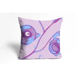 queence Dekokissen »Feeny«, Kissenhülle, Abstrakter Vogel, Pink, Modern, Kunstvoll, Minimalistisch queence rosa + bedruckt B/L: 40 cm x 40 cm