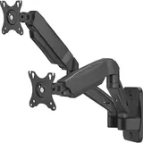 Maclean Brackets Maclean Wandhalterung für zwei Monitore 17–32" 9kg max mechanische Feder MC-988 (Wand, 32.01"), Monitor Halterung, Schwarz