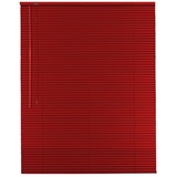 Original Easy-Shadow Aluminium Jalousie Jalousette Breite 130 x 150 cm Höhe in Farbe rot - Bedienseite links - Fensterjalousie Jalousien Alu-Jalousien Alu-Jalousetten Fenster Rollo Lamellenbreite 25 mm Lamellen / Maßanfertigung