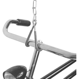 Dresco Fahrradhaken an Kette | Fahrradhaken für das Aufhängen von Fahrrädern an der Decke | Fahrradaufhängung, Schwarz