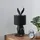 LINDBY Lindby, Lorentina Stoff-Tischlampe, Hase, schwarz, Schwarz, gold
