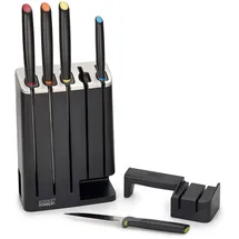 Joseph Joseph Elevate Knives SlimBlock 5-teiliges Messerset mit abnehmbarem Messerschleifer - Schwarz