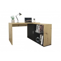 FMD Möbel Schreibtisch Schreibtisch Winkelschreibtisch Bürotisch Arbeitstisch Office schwarz