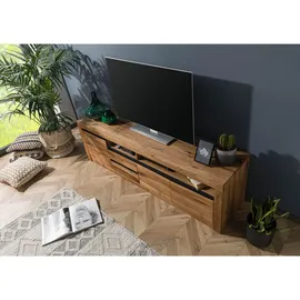 Massivmoebel24 Montreux TV-Lowboard 185x45x55 cm Eiche Natur Geölt Massivholz