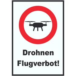 Drohnen Flugverbot Schild A3 (297x420mm)