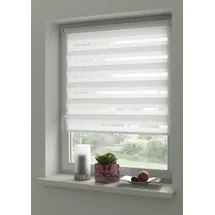 GARDINIA Doppelrollo Easyfix 60 x 150 cm Weiß