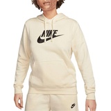 Nike Damen Sportswear Club Fleece Hoodie mit Logo Kapuzenpullover, Coconut Milk/Black, S