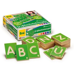 Erzi® Lernspielzeug (Set, 29-St), Lernspiel Großbuchstaben, zum lernen und spielen, aus Holz grün