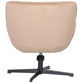 Woood Drehsessel Wibo Samt 71 x 94 x 71 cm Beige drehbar