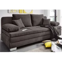 Jockenhöfer Schlafsofa Mikrofaser 4-Sitzer Grau
