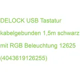 DeLock 12625 Tastatur kabelgebunden 1,5 m schwarz