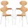 [en.casa] Esszimmerstuhl Kil Walnussoptik/Chromfarben beige 4er Set