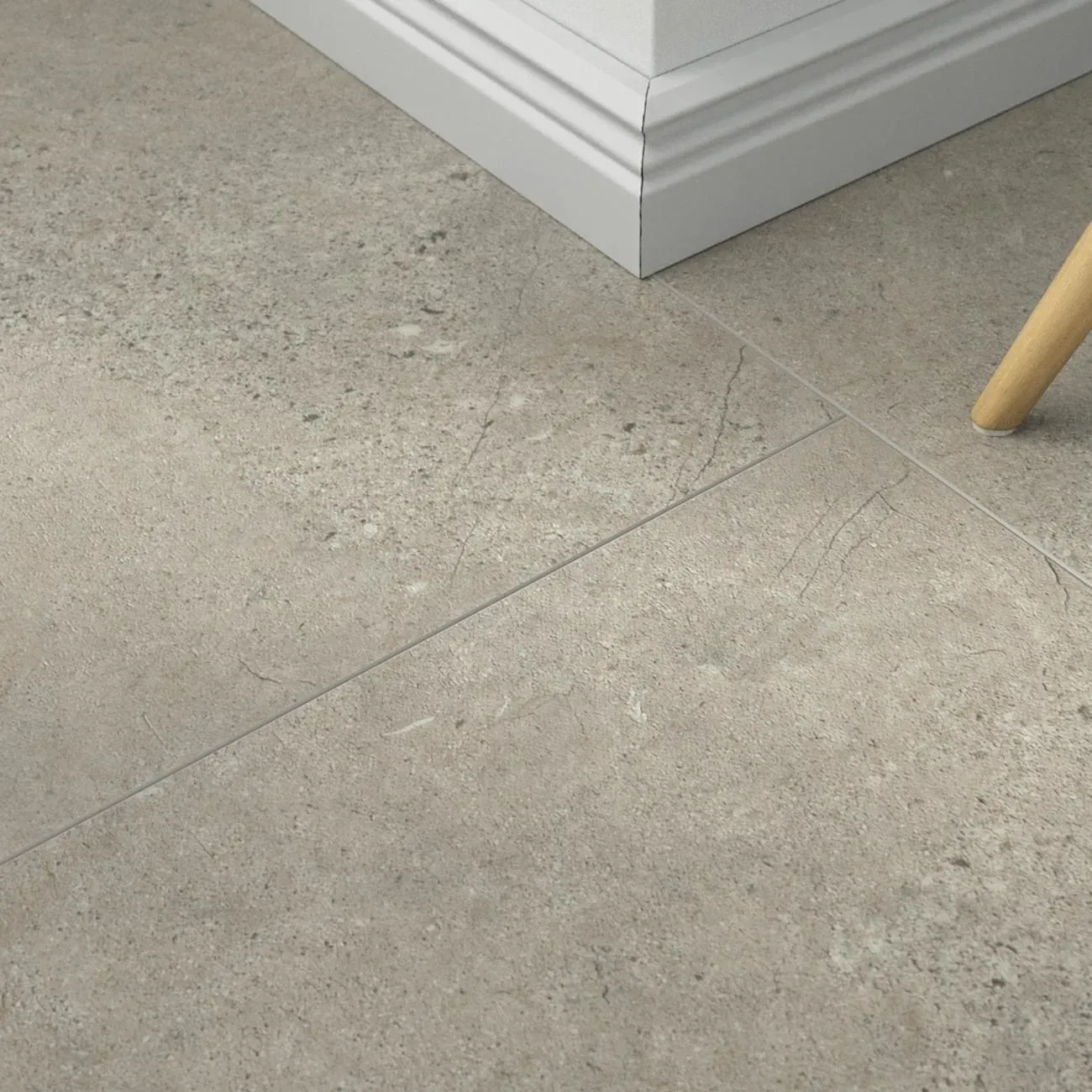 Klick-Vinyl Patio concrete – inkl. Dämmung & Fußleisten