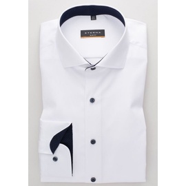 Eterna SLIM FIT Cover Shirt in weiß unifarben, weiß, 43