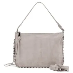 FredsBruder All About Beads Umhängetasche Leder 28 cm  grau