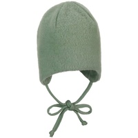Sterntaler® Schlupfmütze Mütze (1-St., Wintermütze für Kinder mit Bindeband und angeschnittenen Ohrenklappen) Baby Beanie Mütze aus weicher Merinowolle unifarben grün 45