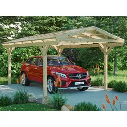 Einzelcarport SKANHOLZ "Westerwald", beige (natur), H: 220cm, Carports