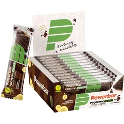 Powerbar Protein Plus Low Sugar Vegan Banana Chocolate 12x42g - Vegan Riegel Einheitsgröße